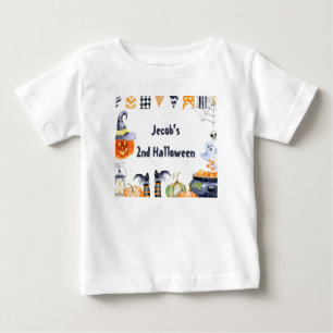 Cute and fun 2nd halloween watercolor  baby T-Shirt
