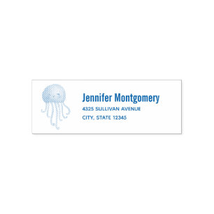 Cute and Fun Jellyfish Address Self-inking Stamp