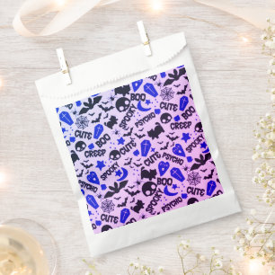 Cute and Fun Purple, Blue and Black Halloween Favour Bags