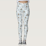 Cute and Fun Winter Polar Bear Pattern Christmas Leggings<br><div class="desc">This cute,  fun,  and modern Christmas legging design features a blue Arctic winter pattern,  with a polar bear,  penguin,  seal,  and walrus illustration. The perfect whimsical Christmas gift for any animal lover this holiday season!</div>