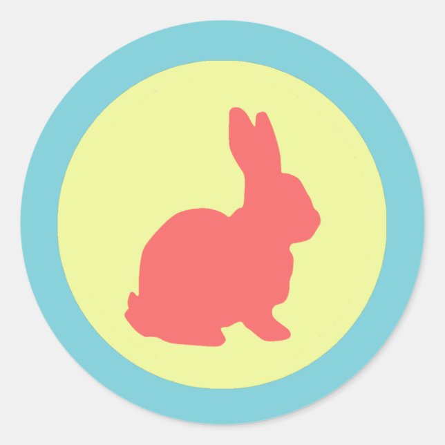 Cute And Funky Bunny Rabbit Sticker (Front)