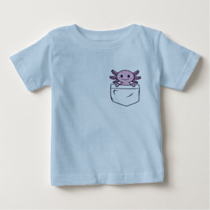 Cute and Funny Axolotl in pocket T-Shirt Classic R
