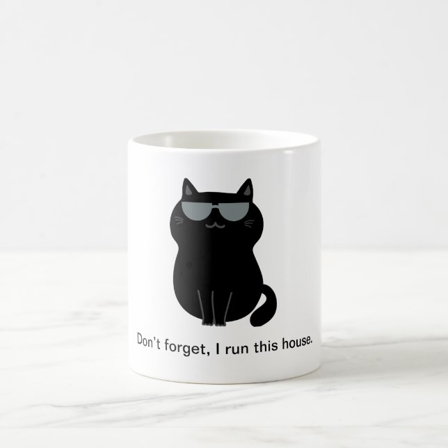 Cute and Funny Cat Coffee Mug (Center)