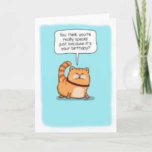 Cute and Funny Cat Really Special Birthday Card