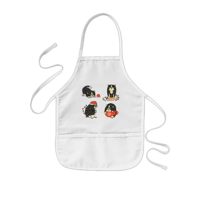 Cute and Funny Christmas Cats Kids Apron (Front)