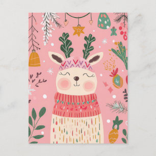 Cute and funny Christmas Postcard