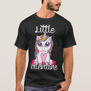Cute and Funny Design  Unicorn Little Valentine  T-Shirt