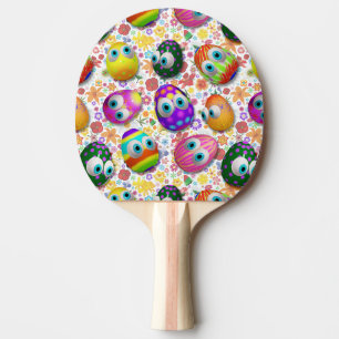 Cute and Funny Easter Eggs Cartoon Ping Pong Paddle