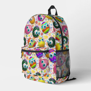 Cute and Funny Easter Eggs Cartoon Printed Backpack
