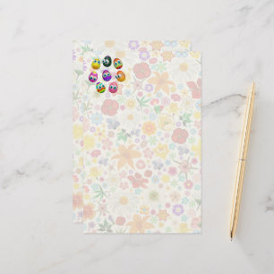 Cute and Funny Easter Eggs Cartoon Stationery