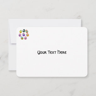 Cute and Funny Easter Eggs Cartoon Thank You Card