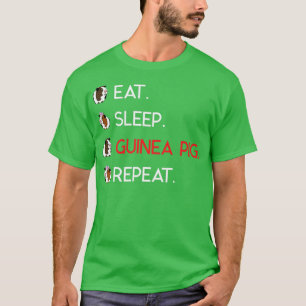 Cute and Funny Eat Sleep Guinea Pig Repeat T T-Shirt