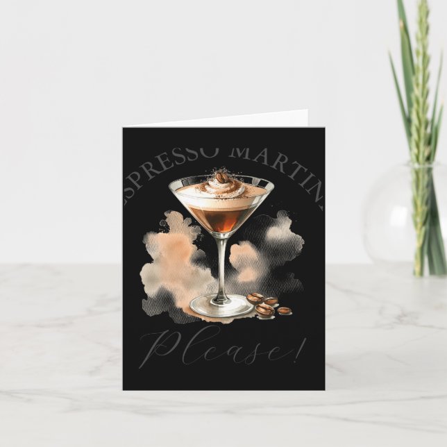 Cute And Funny Espresso Martini  Card (Front)