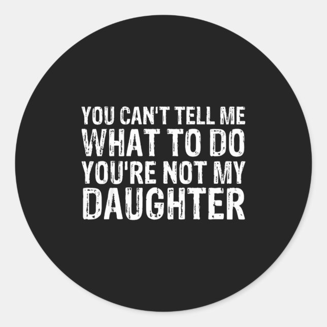 Cute And Funny Father Quote Cool Dad Design For Fa Classic Round Sticker (Front)