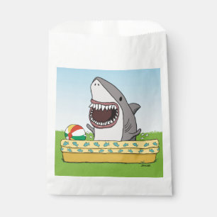 Cute and Funny Happy Shark in Pool Favour Bags