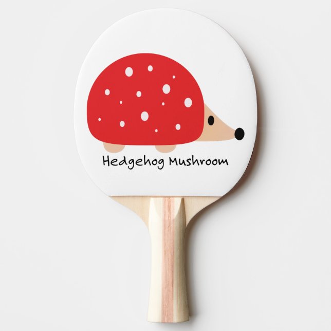 Cute and Funny Hedgehog Mushroom Ping Pong Paddle (Front)
