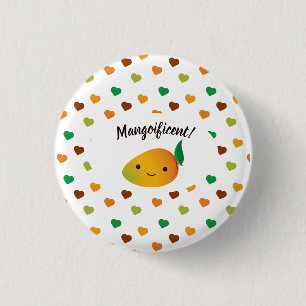 Cute and Funny Mangoificent Mango 3 Cm Round Badge