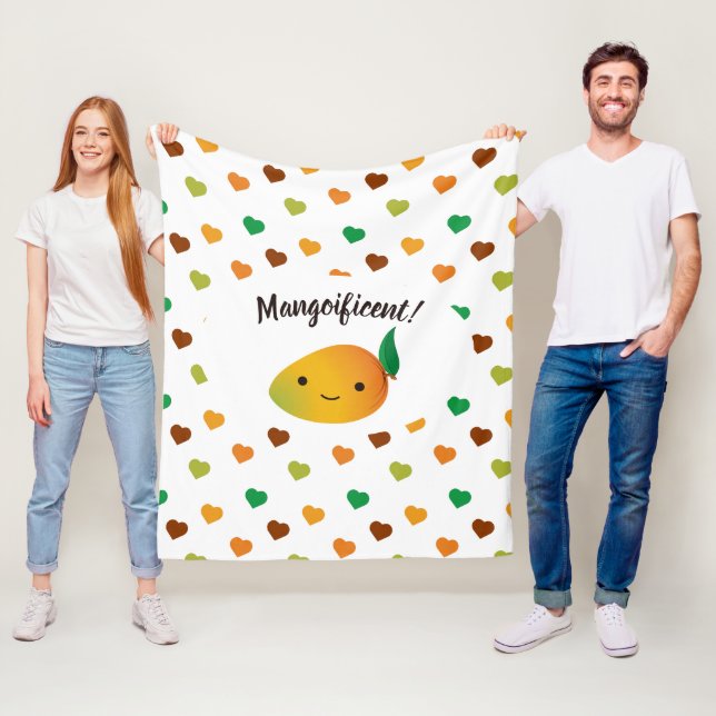 Cute and Funny  Mangoificent Mango Fleece Blanket (In Situ)