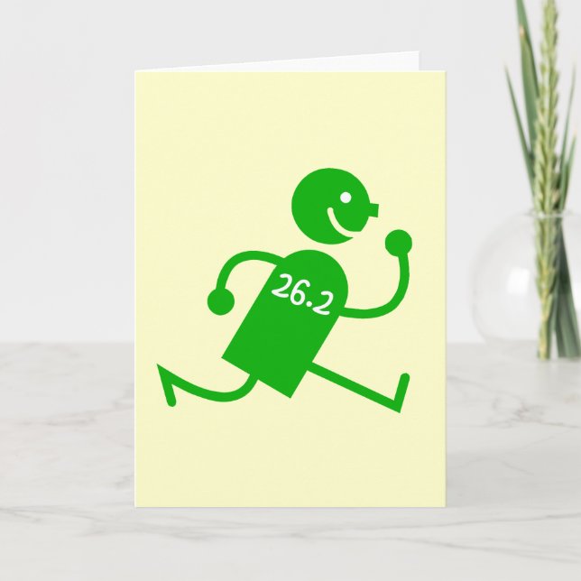 Cute and funny marathon holiday card (Front)