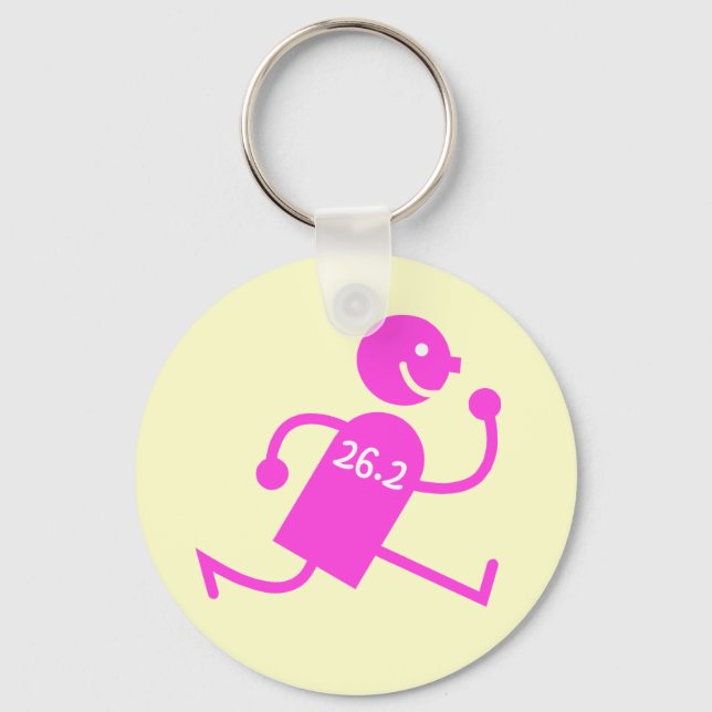 Cute and funny marathon key ring (Front)
