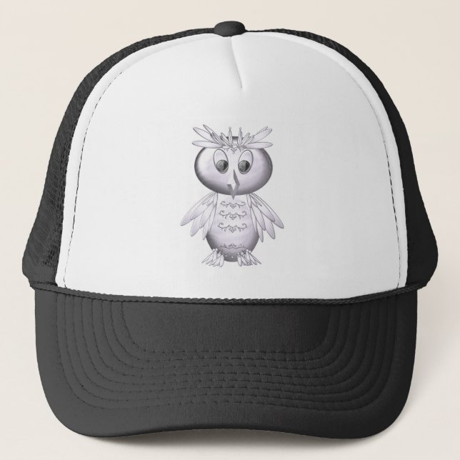 cute and funny owl pattern trucker hat (Front)