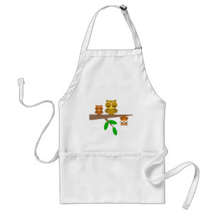 cute and funny owls standard apron