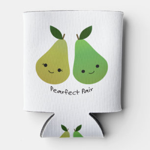 Cute and Funny Pearfect Pair Pears Can Cooler