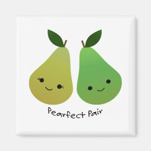 Cute and Funny Pearfect Pair Pears Magnet