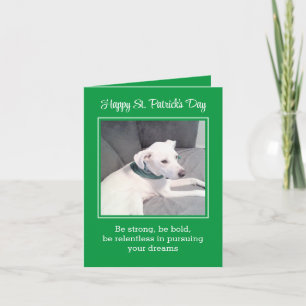 Cute and Funny Puppy Dog Happy St Patrick's Day Card