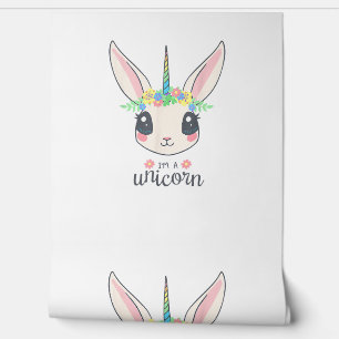 cute and funny rabbit unicorn  wallpaper
