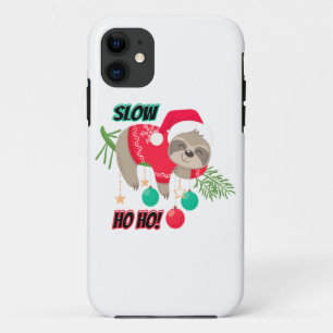 Cute and Funny Santa's Sloth Slow Ho Ho Case-Mate iPhone Case