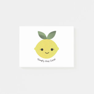 Cute and Funny Simply The Zest Kawaii Lemon Post-it Notes