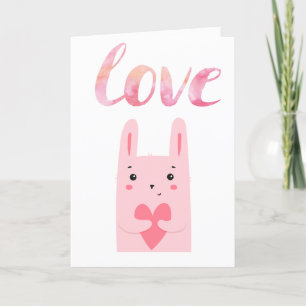 Cute and Funny Some Bunny Loves You Valentine's Holiday Card