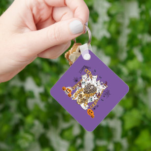 Cute and Funny Spooky Evil Cats Key Ring