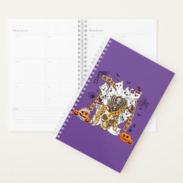 Cute and Funny Spooky Evil Cats Planner (Display)