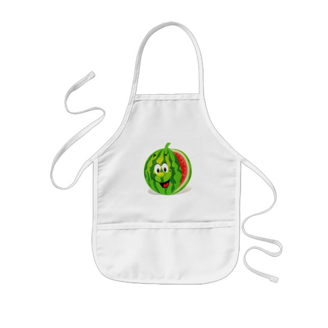 Cute and funny  watermelon kids apron (Front)