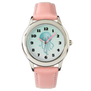 Cute and Happy Blue-Green Jellyfish Watch