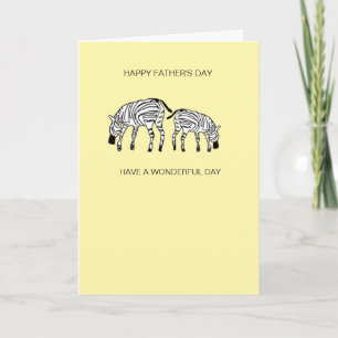 Cute and Happy Kenyan Zebras Father's Day Card