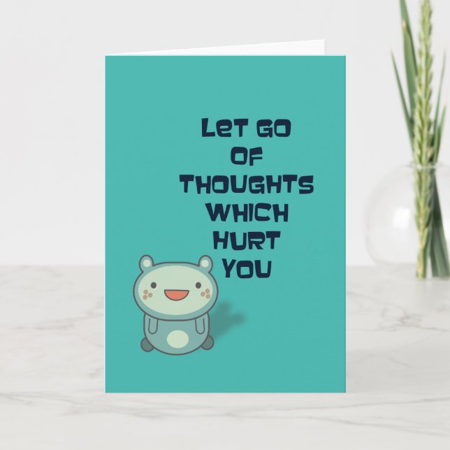 Cute and Inspirational Encouraging Quote Card (Front)