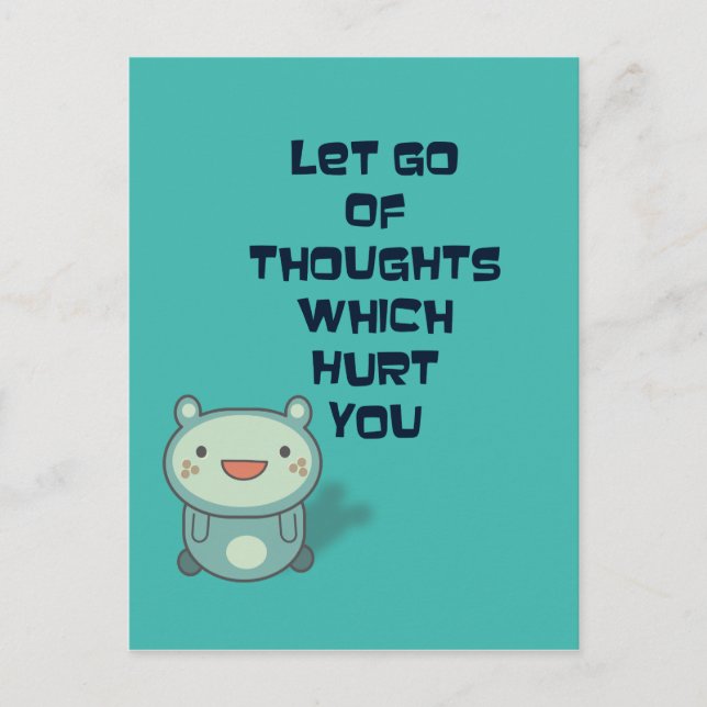 Cute and Inspirational Uplifting Quote Postcard (Front)