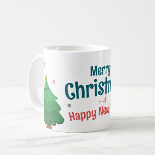 Cute and Joy Draw Litte Tree Merry Christmas Coffee Mug