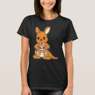 Cute And Kangaroo With Baby Sloth Animal T-Shirt
