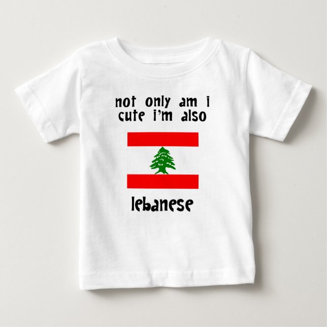 Cute And Lebanese Baby T-Shirt (Front)