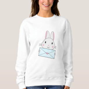 Cute and lovely Rabbit holding Love Letter Sweatshirt