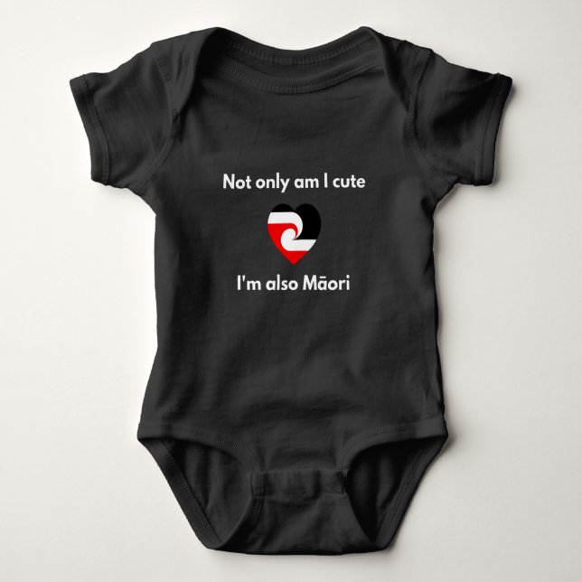 Cute and Maori Baby Bodysuit (Front)