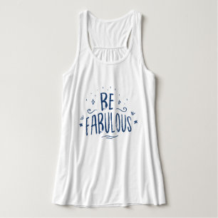 Cute and minimalist quote l navy and white singlet