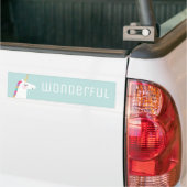 Cute and Modern Rainbow Unicorn Bumper Sticker (On Truck)