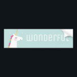 Cute and Modern Rainbow Unicorn Bumper Sticker<br><div class="desc">Available here:
http://www.zazzle.com/selectpartysupplies</div>