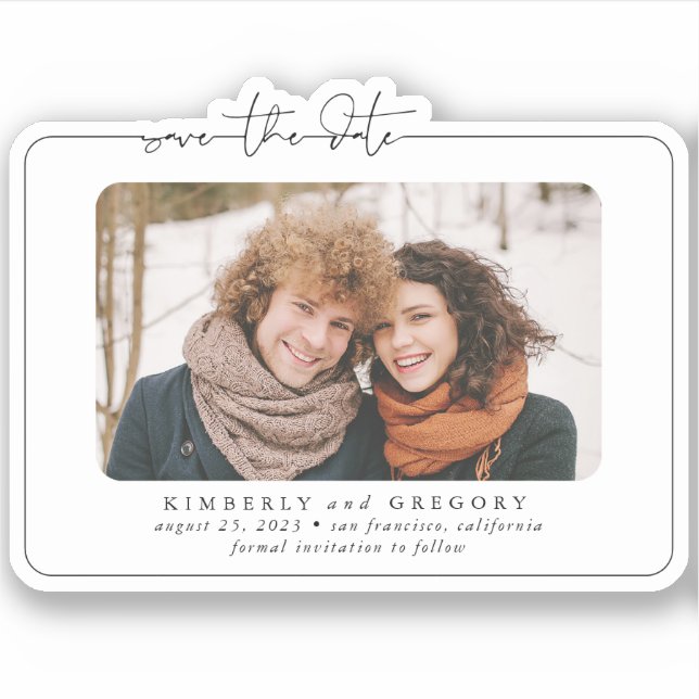 Cute and Original Save The Date Photo (Front)