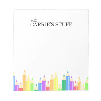 Cute and Personalised Teacher  Notepad